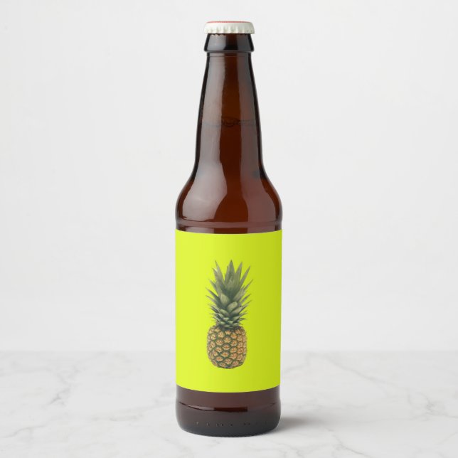 Sweet Pineapple Beer Bottle Label (Front)