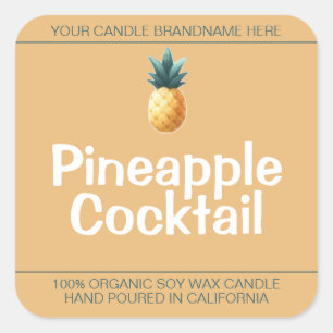 Sweet Pineapple Cute Symbol Soy Candles Labels