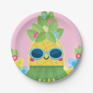 Sweet Pineapple Girls Ms Onederful First Birthday  Paper Plate