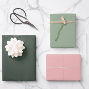 Sweet Pink and Green Wrapping Paper Sheet