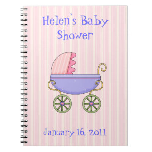 Sweet Pink Baby Shower Notebook