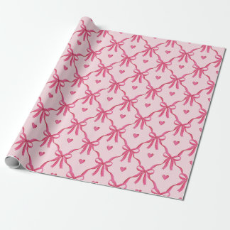 Sweet Pink Bows Wrapping Paper