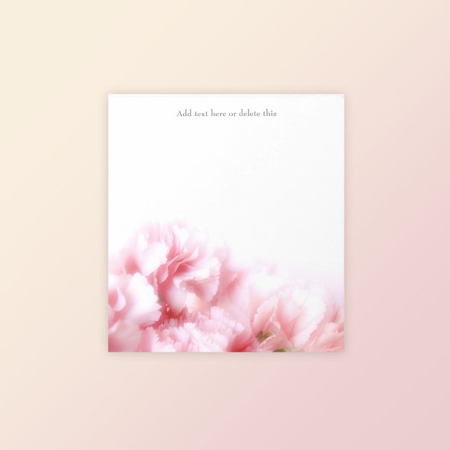 Sweet Pink Carnations Floral Notepad (Creator Uploaded)