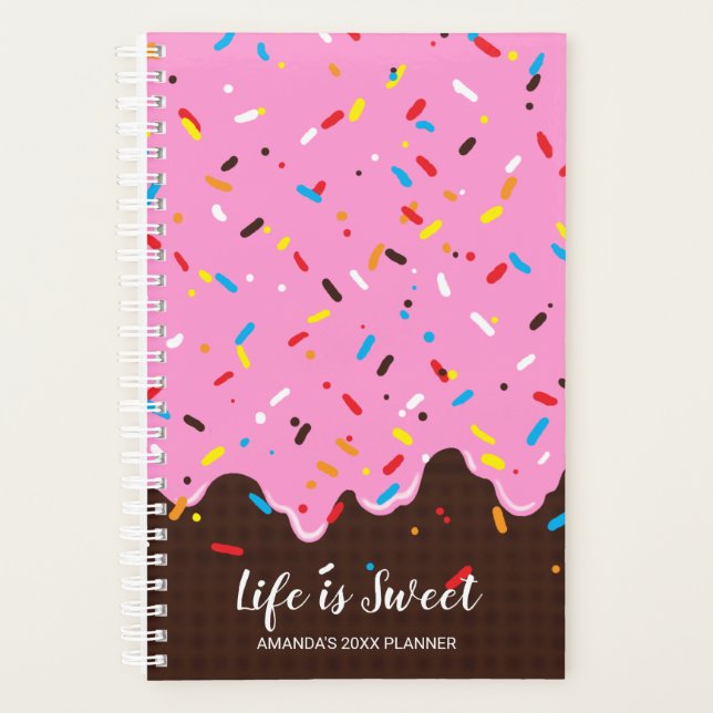 Sweet Pink Chocolate Treat Planner (Front)
