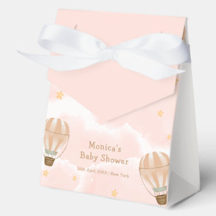 Sweet Pink Cloud Hot Air Balloon Baby Shower  Favour Box
