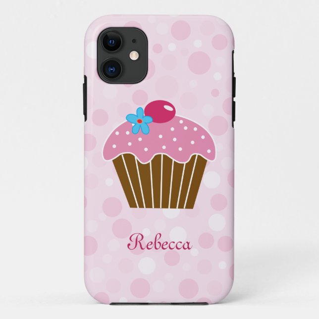 Sweet Pink Cupcake Case-Mate iPhone Case (Back)