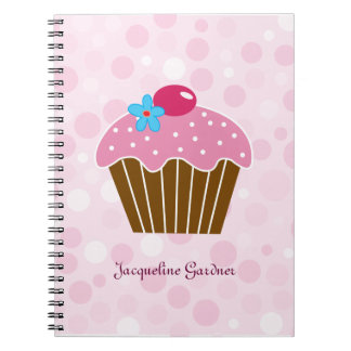 Sweet Pink Cupcake Notebook