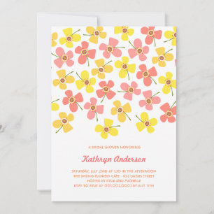 Sweet Pink Daisies Chic Fun Bridal Shower Party Invitation