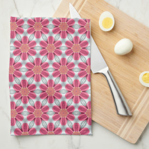 Sweet Pink daisy Pattern Tea Towel