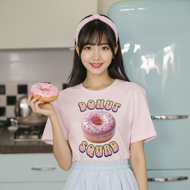 Sweet Pink Doughnut Squad Foodie Shirt (Sweet Pink Donut Squad Foodie Shirt.)