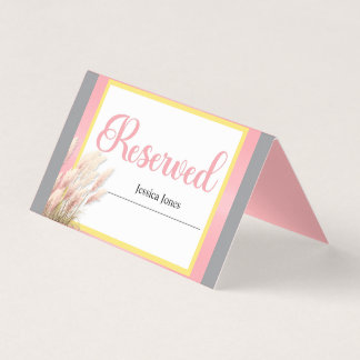 Sweet Pink Elephant - Peanut Smiles Reserved Card