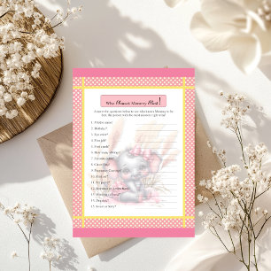 Sweet Pink Elephant  Who Knows Mummy Game