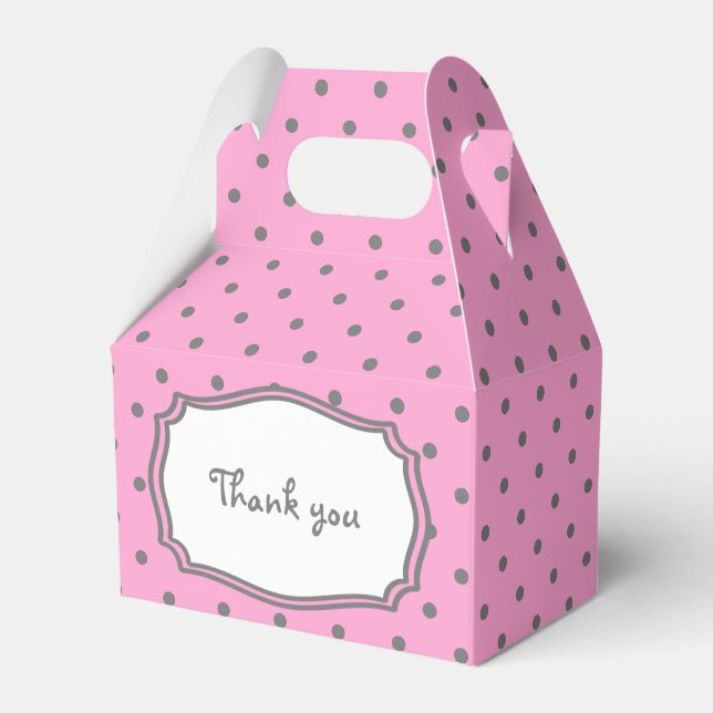 Sweet Pink  Favour Box Baby Shower 🎀 (Front Side)
