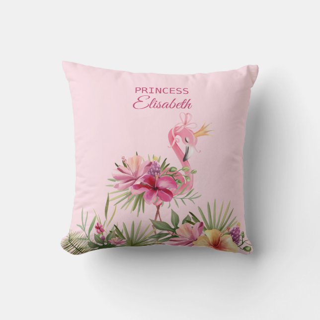 Sweet Pink Flamingo Cushion (Front)