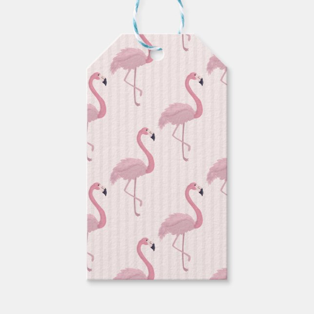 Sweet  Pink Flamingo  Gift Tags (Front)