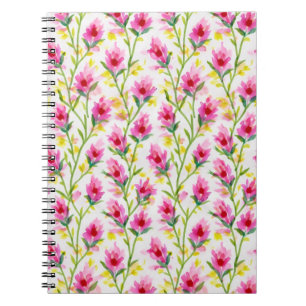 Sweet Pink Floral Pattern Notebook