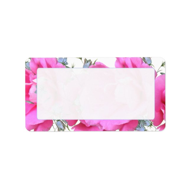 Sweet Pink Flowers Address Labels (Front)