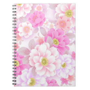 Sweet Pink Flowers Notebook