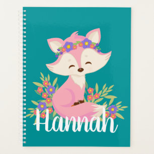 Sweet Pink Fox Personalised Planner
