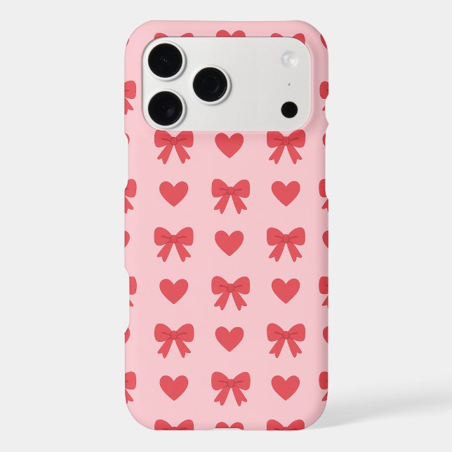 Sweet Pink Hearts & Bows Pattern (Back)