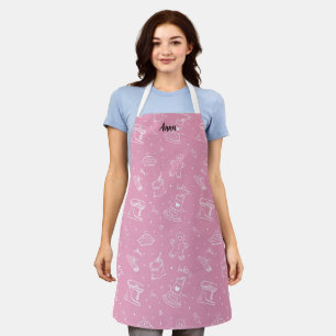Sweet Pink Holiday Baking Apron 