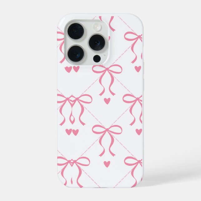 Sweet Pink Minimalist Heart Pattern Mobile Cover (Back)