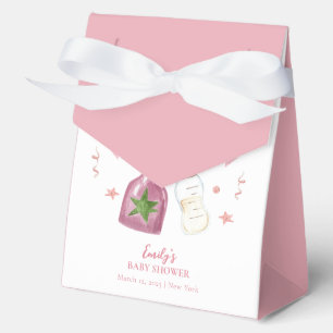 Sweet Pink Poppin Champagne Bottles Baby Shower Favour Box