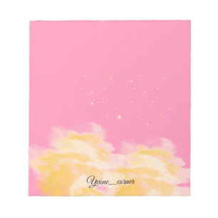 Sweet Pink Sky Aesthetic Cloud Writing Notepad