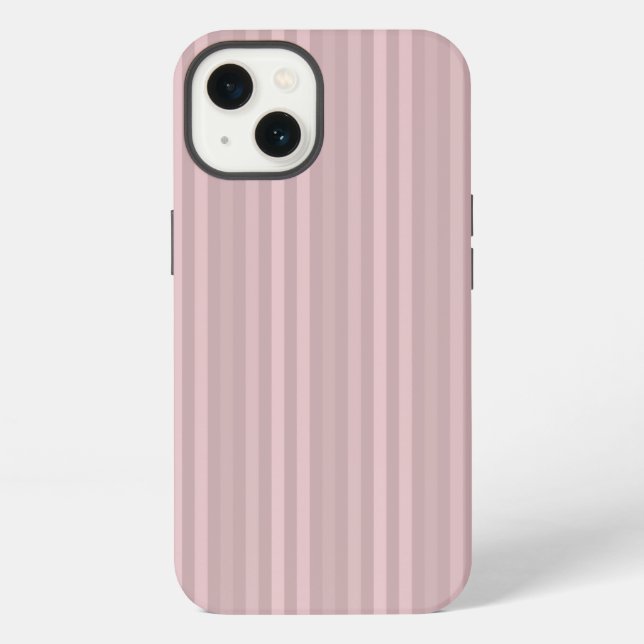 Sweet Pink Vertical Stripes Pattern iPhone Case (Back)
