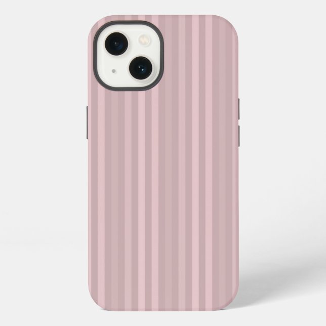 Sweet Pink Vertical Stripes Pattern iPhone Case (Back)