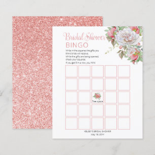 Sweet Pink  White Rose Floral Blooms Bridal Shower
