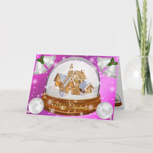 Sweet Pink Winter Card (Front)