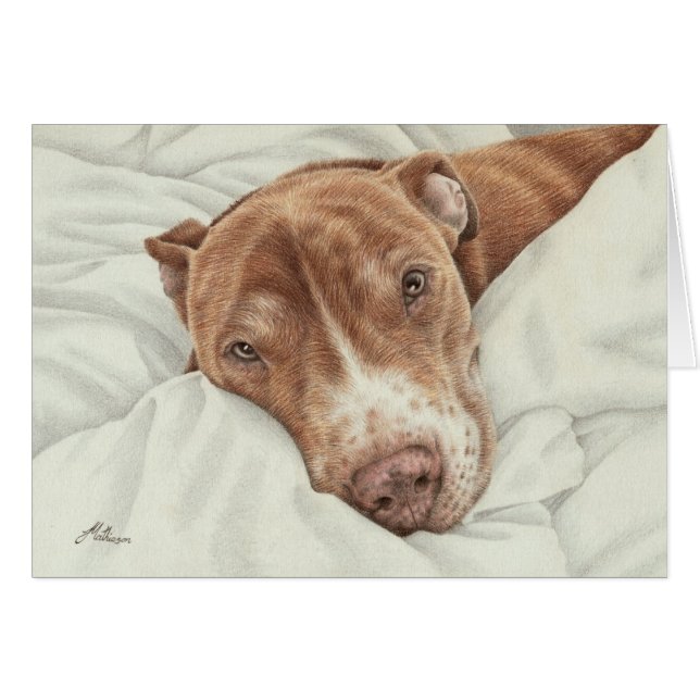 Sweet Pit Bull Card (Front Horizontal)
