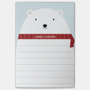 Sweet Polar Bear Post It Notes