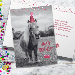 Sweet Pony Birthday Card