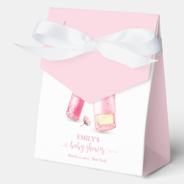 Sweet Poppin Champagne Beer Girl Baby Shower  Favour Box (Front)