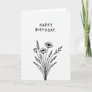 Sweet Poppy Art Birthday Card