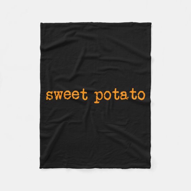 Sweet Potato And Kind Of Rude Potato  Fleece Blanket (Front)