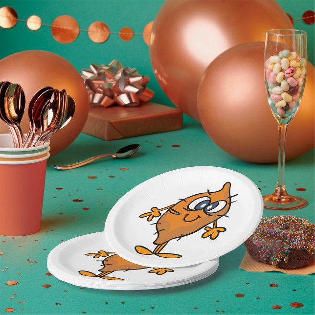 Sweet Potato Character Happy Yam Kawaii Paper Plate (Creator Uploaded)