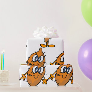 Sweet Potato Character Happy Yam Kawaii Wrapping Paper