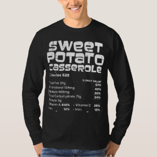 Sweet Potato Nutrition Facts Matching Family Thank T-Shirt