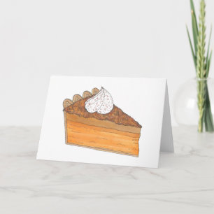 Sweet Potato Pie Slice Thanksgiving Christmas Food Holiday Card