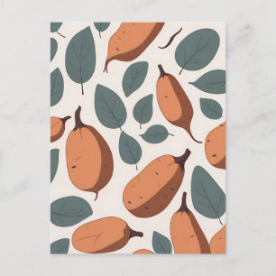 Sweet Potato Seamless Pattern Postcard