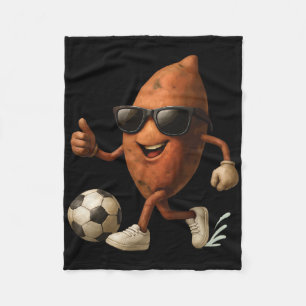 Sweet Potato Soccer Fleece Blanket