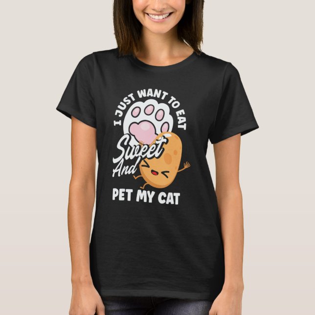 Sweet Potato Vegetable   Cat Owner T-Shirt (Front)