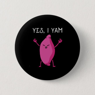 Sweet potato yam anniversary matching wedding 6 cm round badge