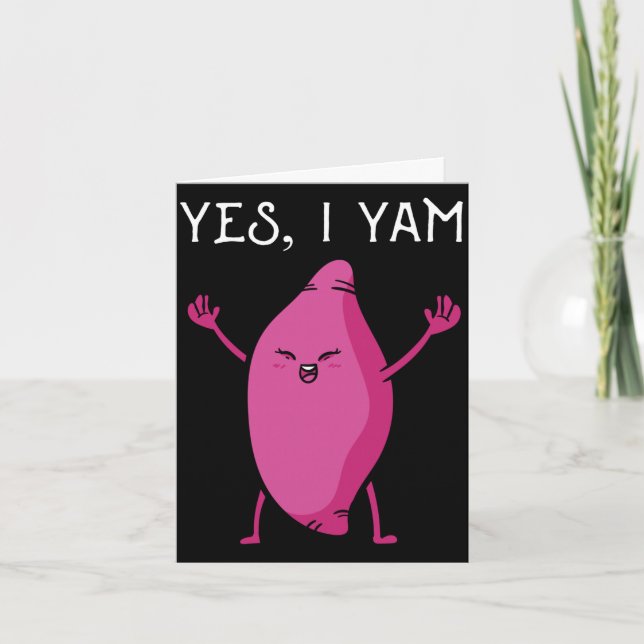 Sweet potato yam anniversary matching wedding card (Front)