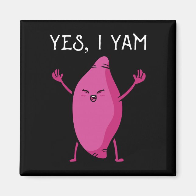 Sweet potato yam anniversary matching wedding magnet (Front)