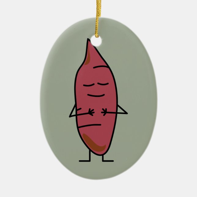 Sweet Potato Yam Yams Potatoes happybaked roasted Ceramic Tree Decoration (Front)