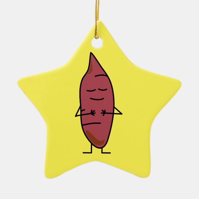 Sweet Potato Yam Yams Potatoes happybaked roasted Ceramic Tree Decoration (Front)